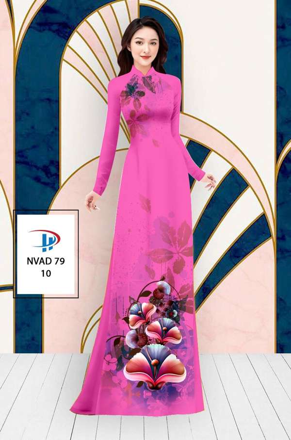 Vải Áo Dài Hoa In 3D AD NVAD79 68